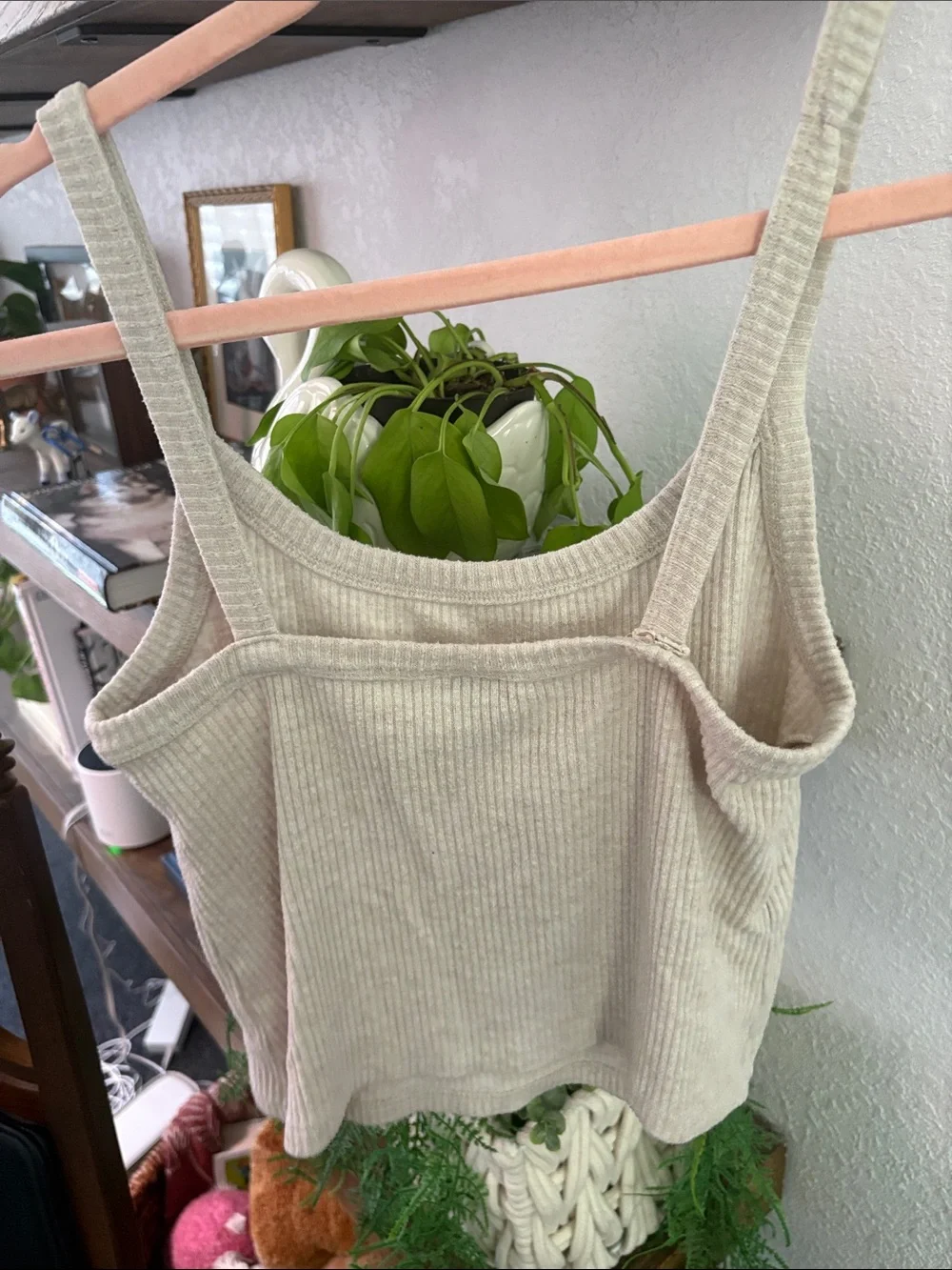 Universal Thread Ribbed Tank Top — Light Cream - Picture 3 of 3